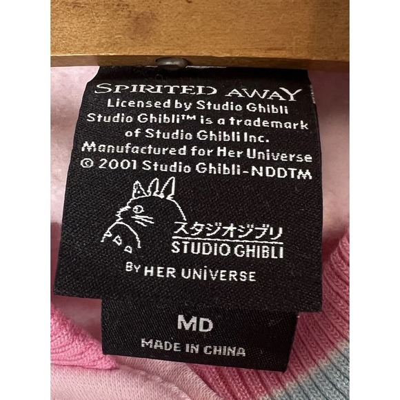 Spirited Away Studio Ghibli Soot Sprites Pastel Pink Varsity Jacket Women's M - Picture 9 of 9